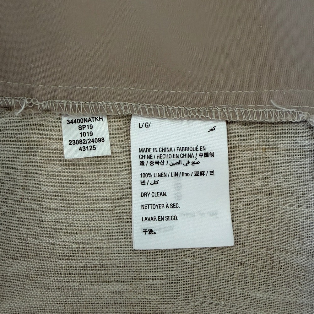 Tasso Elba Men's Linen Blazer Sport Coat Large Beige Tan Summer Casual Jacket - Picture 8 of 10